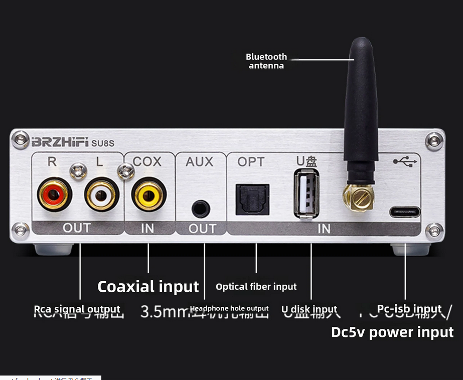 latest upgrade special SU8S hifi decoder AK4493 DAC player headphone amplifier all-in-one Bluetooth 5.4 High definition OLED display