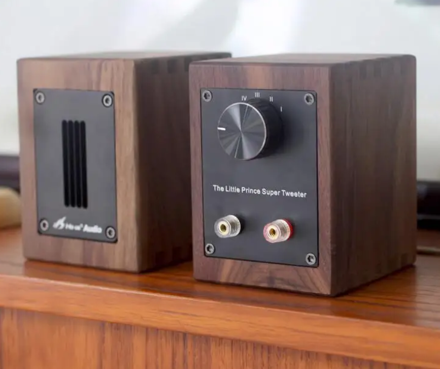 HIFI black solid wood external heating sound aluminum strip type ultra high pitched Tweeter Speaker 91.5dB/mW 30 W