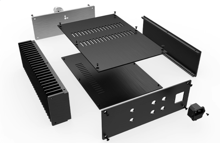 Full aluminum HIFI DIY post Power Amplifier Chassis Single side cooling heatsink power amplifier install box 250*92*309mm