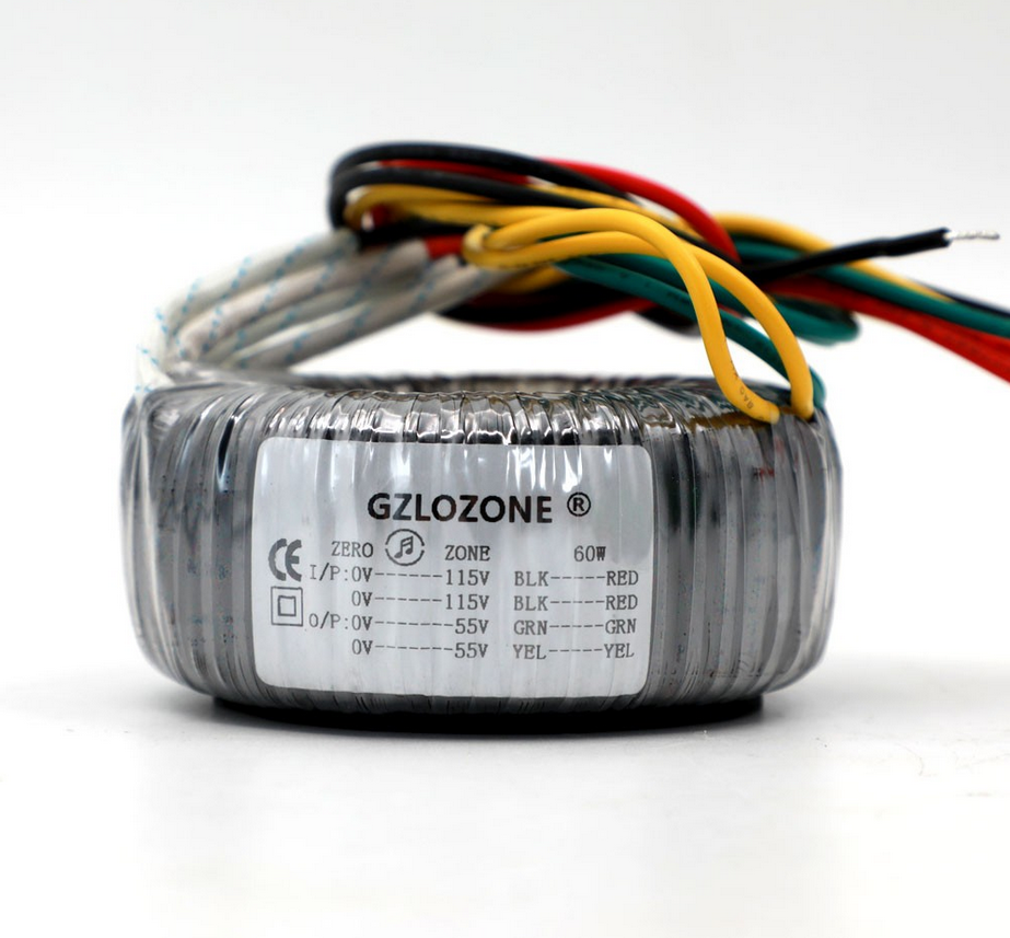 60W Pure copper wire wound Audio Toroidal Transformer for PASS1.7 preamp board output:0-55V*2