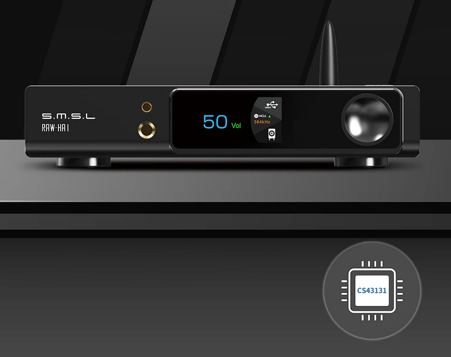 SMSL RAW-HA1 Power Amplifier MQA MQA-CD XU316 32Bit/768kHz DSD256 BT5.1 Support LDAC APTX/HD SBC AAC SMSL HA1 Amplifier
