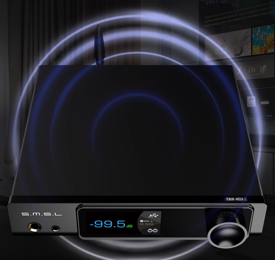 SMSL RAW-MDA1 Dual ES9039Q2M Decoder support MQA MQA-CD LDAC Bluetooth 5.1 Hi-res DAC with Remote Control SMSL MDA1