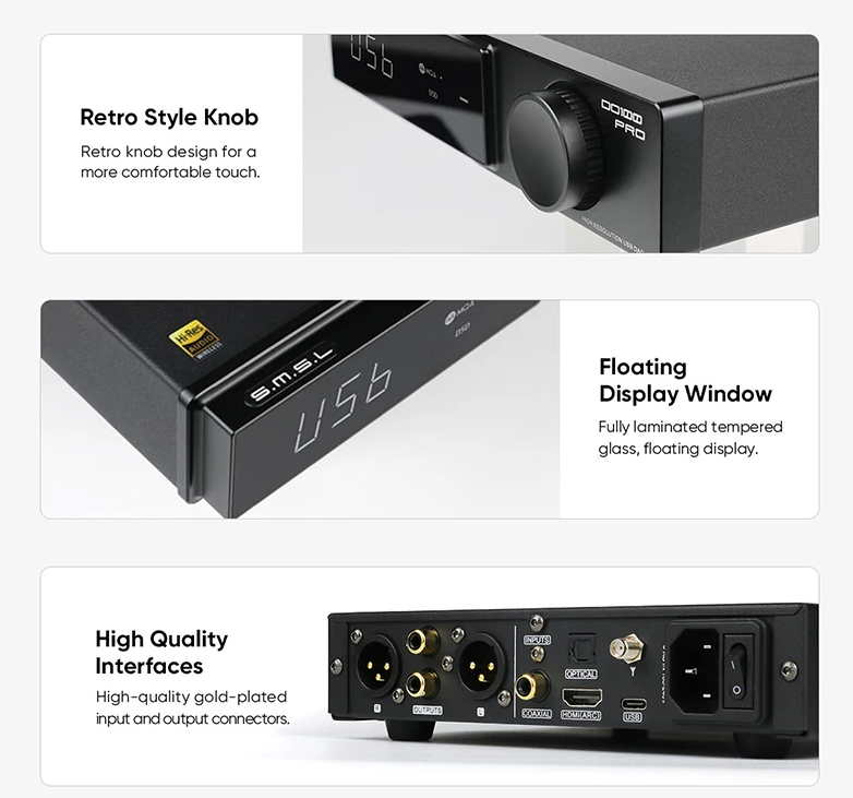 SMSL DO100 PRO Balanced Decoder ES9039Q2M*2 BT5.1 Support TV HDMI(ARC) MQA Decoding DO100PRO DAC