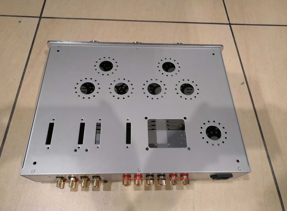 Silver HIFI DIY tube amplifier chassis Can install Dynaco 6V6 circuit