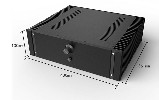 NEW 4313 Full Aluminum Class A amplifier Enclosure hifi DIY chassis audio amp box with heatsink