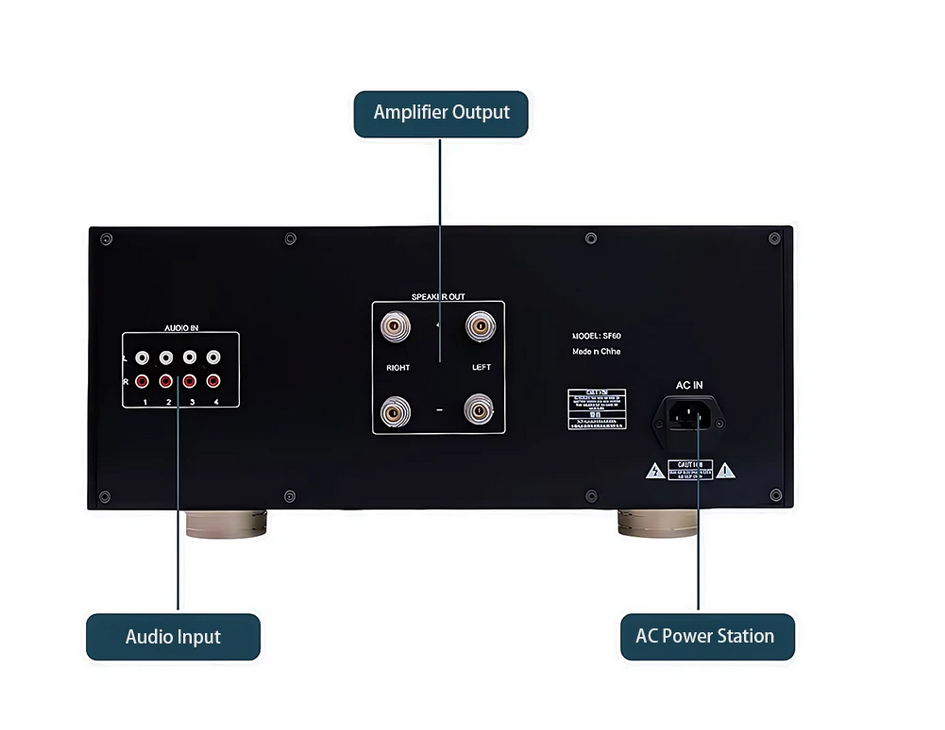 High power reference Sugden SF60 HIFI power amplifier Dual channel Class A Class B combined amplifier MUSES72320 remote control