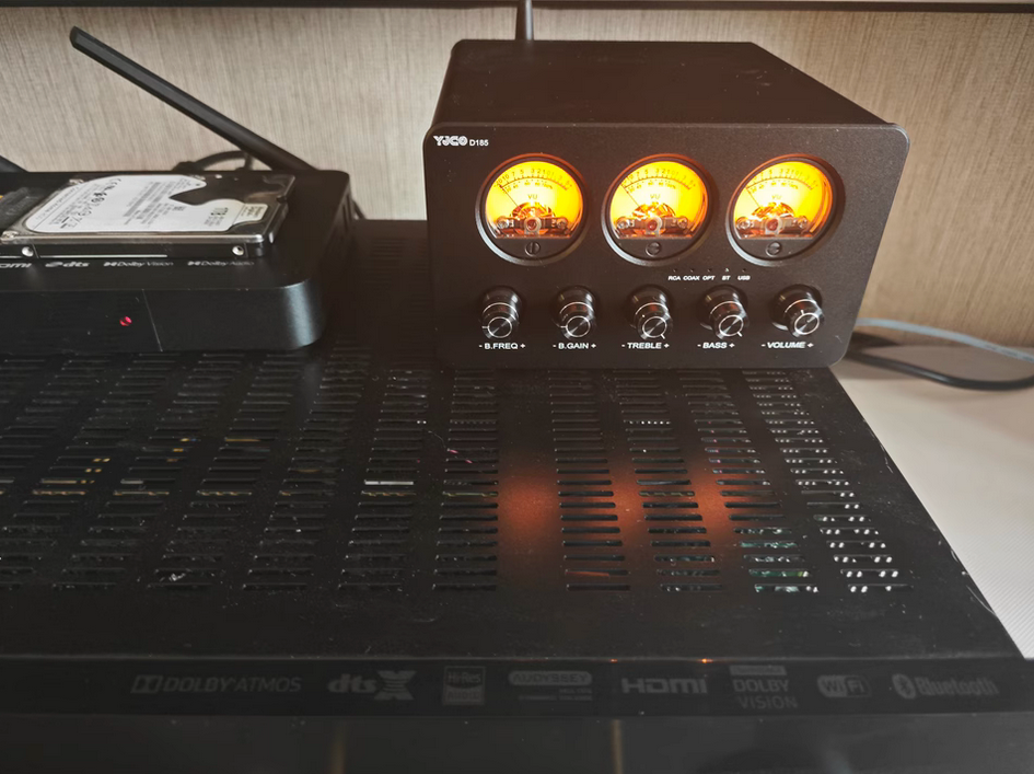 D185 2.1 Channel Digital Amplifier Dual-Core TPA3255 High-Power Fiber Coaxial USB Bluetooth 5.4 ES903 decoder