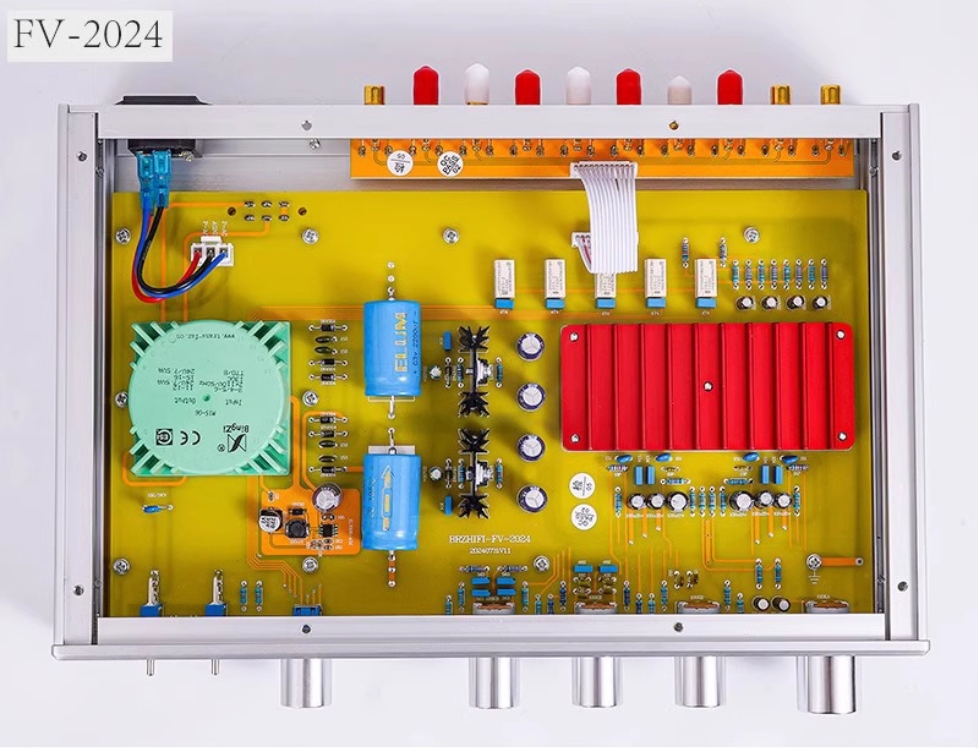 FV-2024 Classic Pure Class A Tone Preamplifier Audiophile Adjust the high, medium, and low frequency bands separately