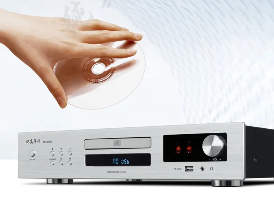 Tube CD Player Bluetooth 5.2 Built-in Dual 6*1N Tube USB Lossless Playback Professional Grade HIFI CD Player OPA2604 Op-Amp Chip