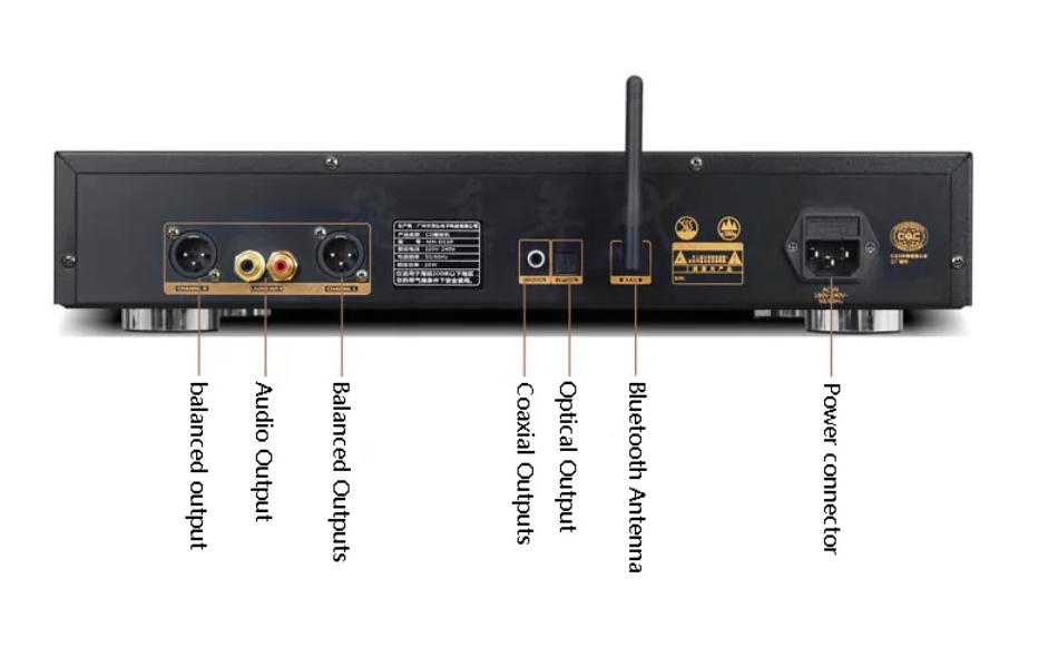 Tube CD Player Bluetooth 5.2 Built-in Dual 6*1N Tube USB Lossless Playback Professional Grade HIFI CD Player OPA2604 Op-Amp Chip