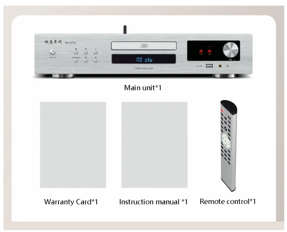 Tube CD Player Bluetooth 5.2 Built-in Dual 6*1N Tube USB Lossless Playback Professional Grade HIFI CD Player OPA2604 Op-Amp Chip