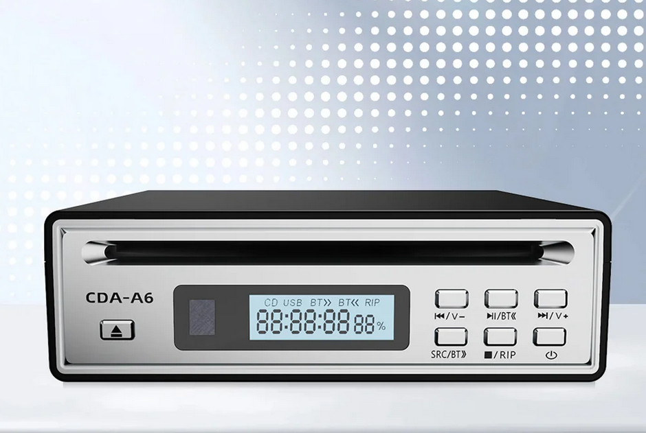 Hi-Fi CD Ripper Dual-Mode Bluetooth CD Player USB Player Optical  AUX Output with Remote Control