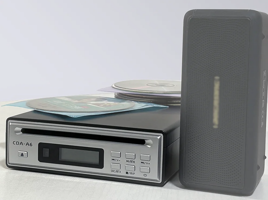 Hi-Fi CD Ripper Dual-Mode Bluetooth CD Player USB Player Optical  AUX Output with Remote Control