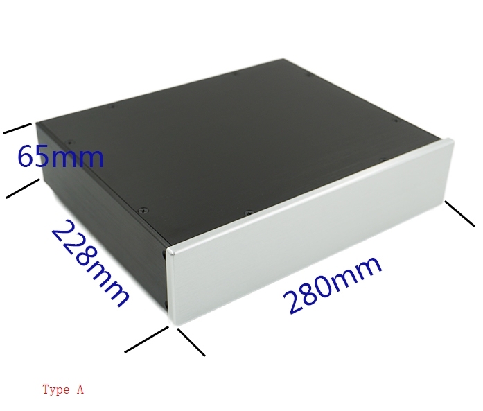 280 all aluminum preamp chassis decoder case HIFI DIY amplifier box