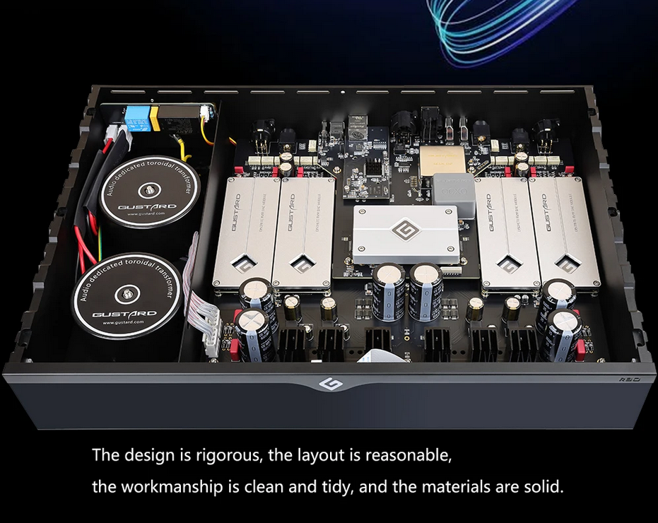 GUSTARD DAC-R30 Digital Audio Music HIFI Network Streaming Decoder 27-Bit Fully Discrete R2R with Built-in OCXO Clock DSD1024