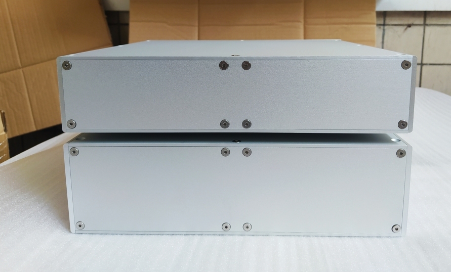 320 Dual VU meter silver full aluminum preamp chassis HIFI DIY amplifier case