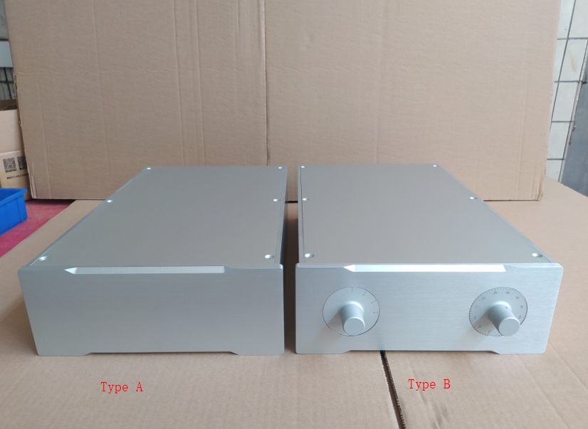 2309 silver All Aluminum Power Amplifier Chassis HIFI DIY Audio preamp case power supply box decoder Enclosure