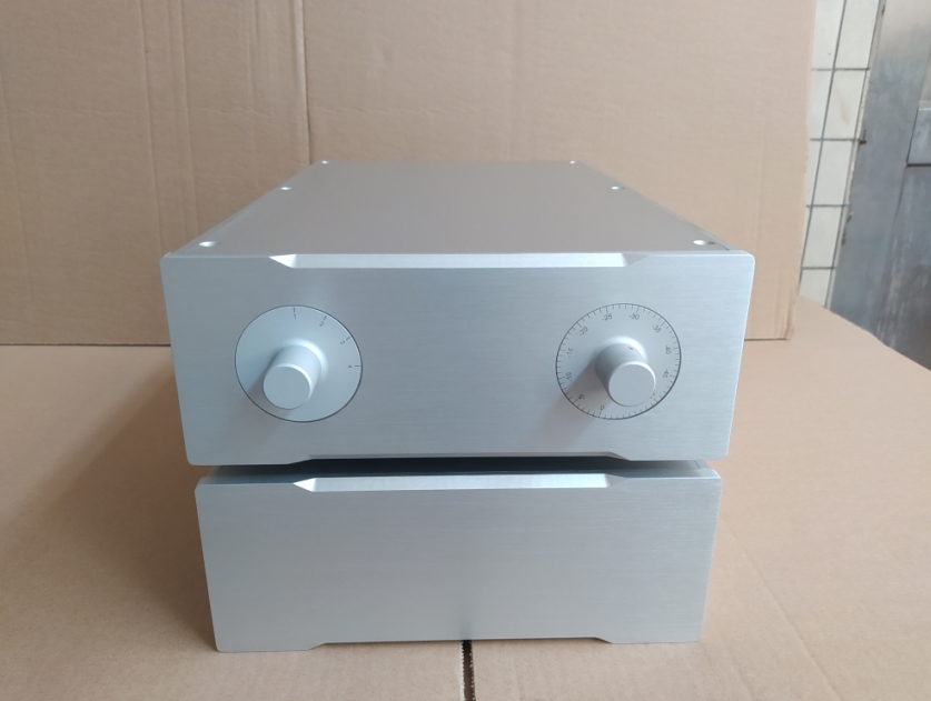 2309 silver All Aluminum Power Amplifier Chassis HIFI DIY Audio preamp case power supply box decoder Enclosure