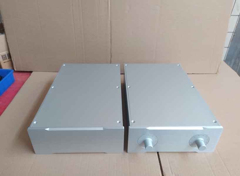2309 silver All Aluminum Power Amplifier Chassis HIFI DIY Audio preamp case power supply box decoder Enclosure