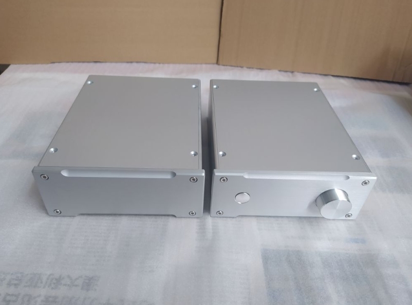 JY 1707 silver full aluminum amplifier chassis headphone amp case decoder box HIFI DIY preamp Enclosure