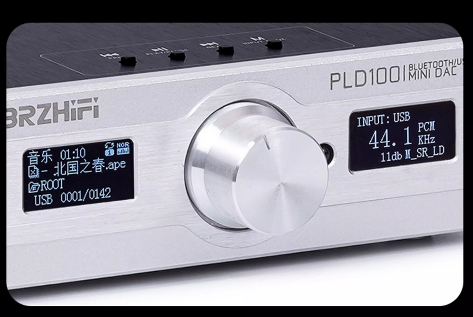 HIFI Bluetooth PLD100 player audio DAC all-in-one ES9039Q2M Dual-screen HIFI Player USB Coaxial Fiber Input