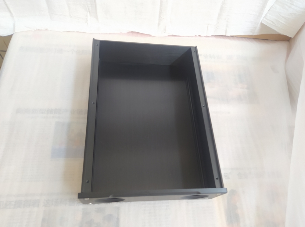 JY New black full aluminum alloy amplifier chassis 2307 HIFI DIY preamp case power supply box