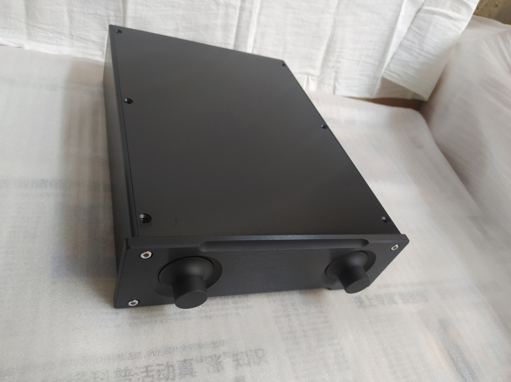 JY New black full aluminum alloy amplifier chassis 2307 HIFI DIY preamp case power supply box