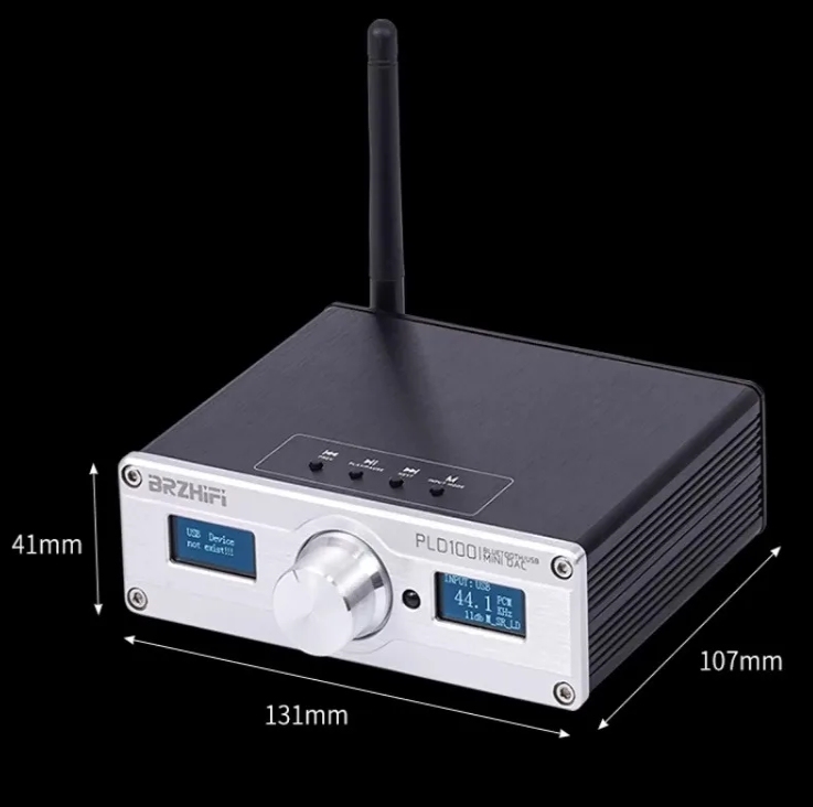 HIFI Bluetooth PLD100 player audio DAC all-in-one ES9039Q2M Dual-screen HIFI Player USB Coaxial Fiber Input