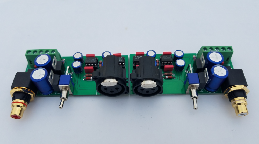 SSM2141 Balanced XLR signal to unbalanced RCA single ended circuit board