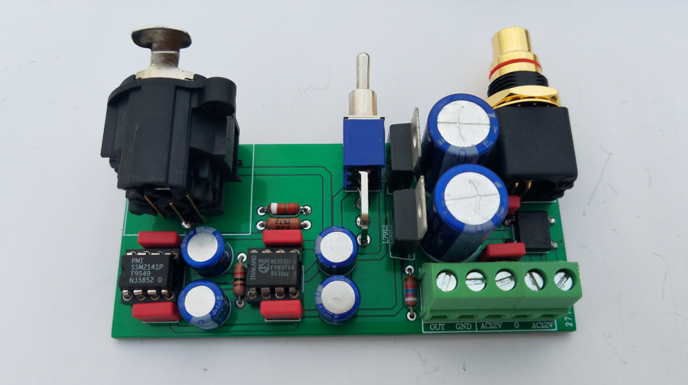 SSM2141 Balanced XLR signal to unbalanced RCA single ended circuit board