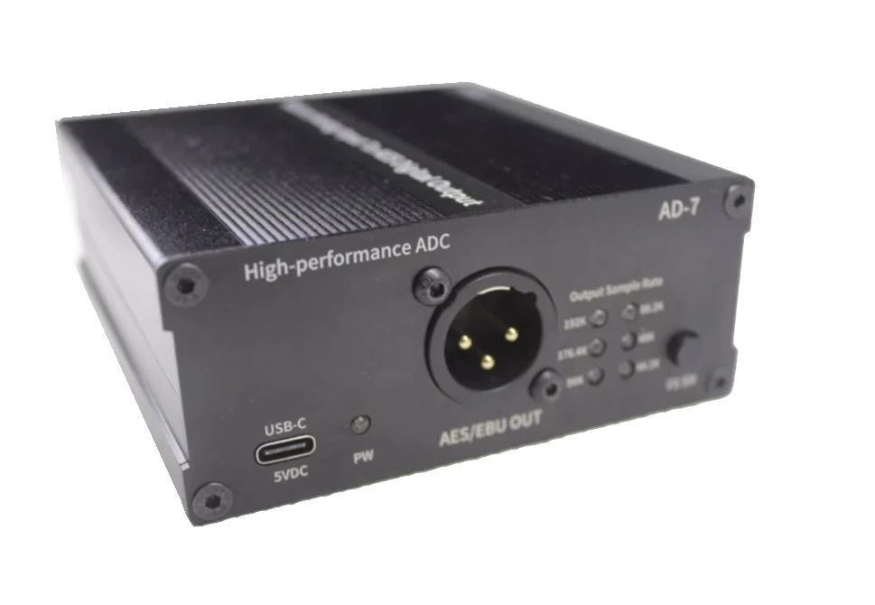 AES/EBU Analog-to-digital Audio Converter Digital Audio Encoder Balanced Stereo Output 24 Bit 192K