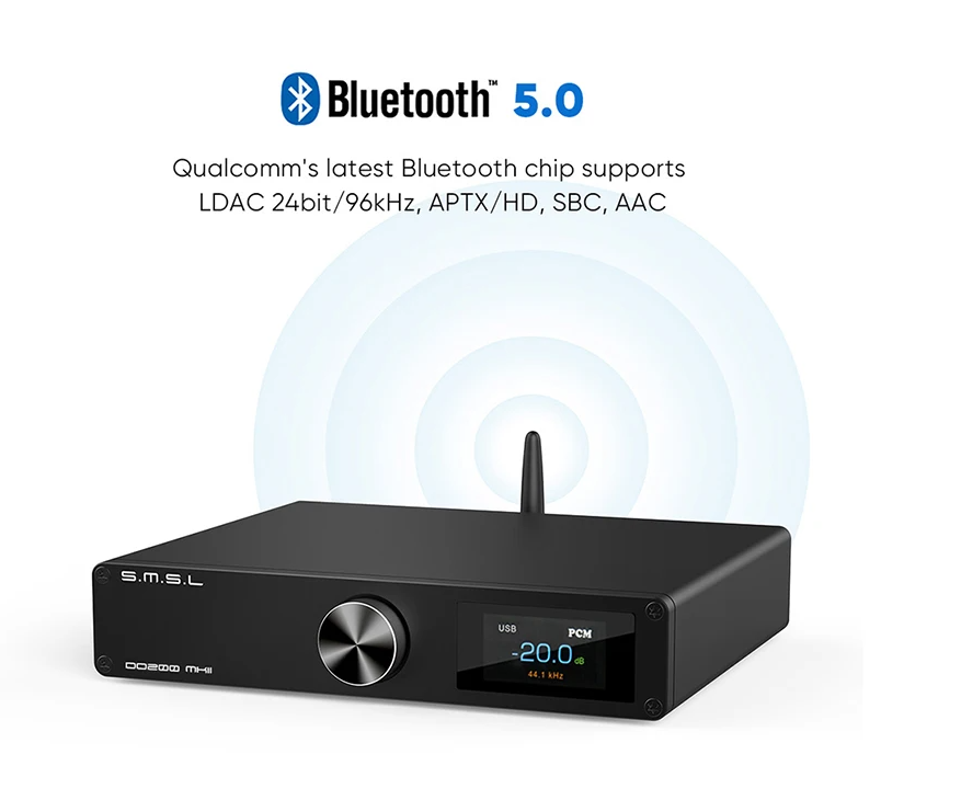 SMSL DO200 MKII ES9068AS*2 MQA Decoder BT5.0 32Bit/768kHz DSD512 OPA1612*5 with Remote Control DO200MKII