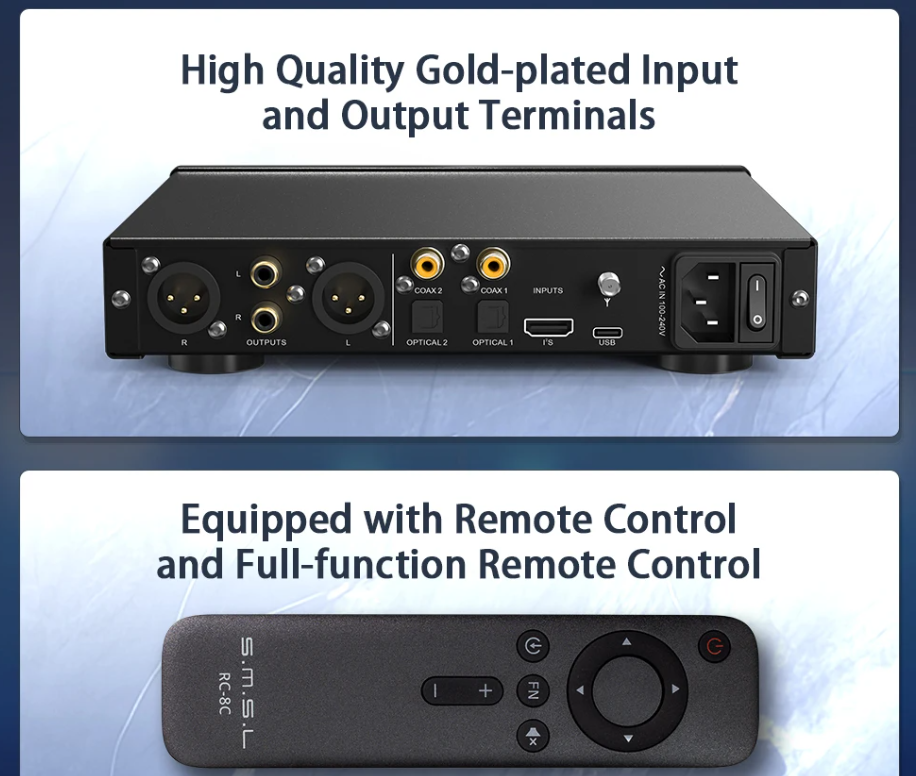 SMSL RAW-DAC1 Decoder MQA MQA-CD AK4191+AK4499EX Bluetooth 5.1 Support LDAC XU316 32Bit/768kHz DSD512 DAC RAW DAC1
