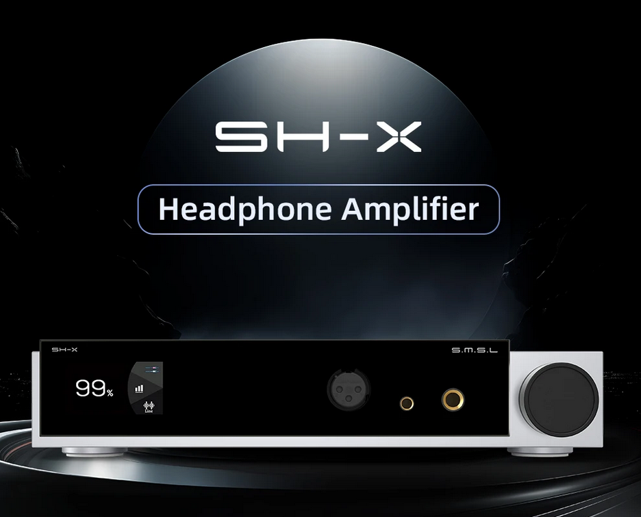 Free ship SMSL SH-X Headphone Amplifier High Output Power Three Gain Adjustment Preamplifier Output 6.35mm/4.4mm Port