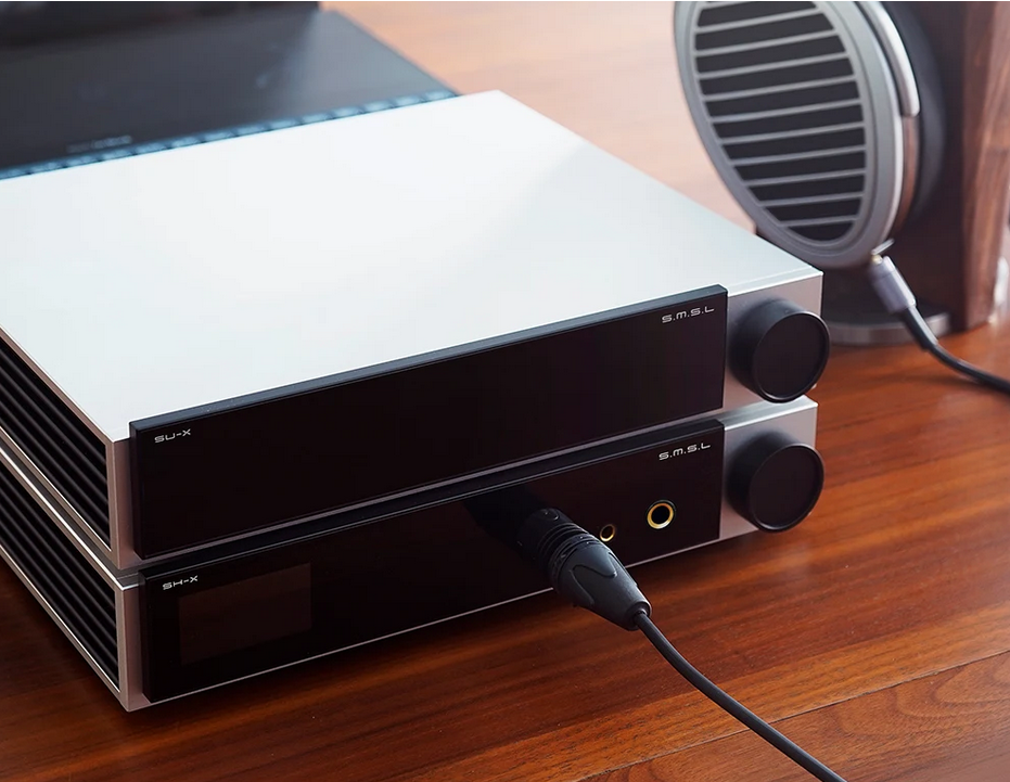 Free ship SMSL SH-X Headphone Amplifier High Output Power Three Gain Adjustment Preamplifier Output 6.35mm/4.4mm Port