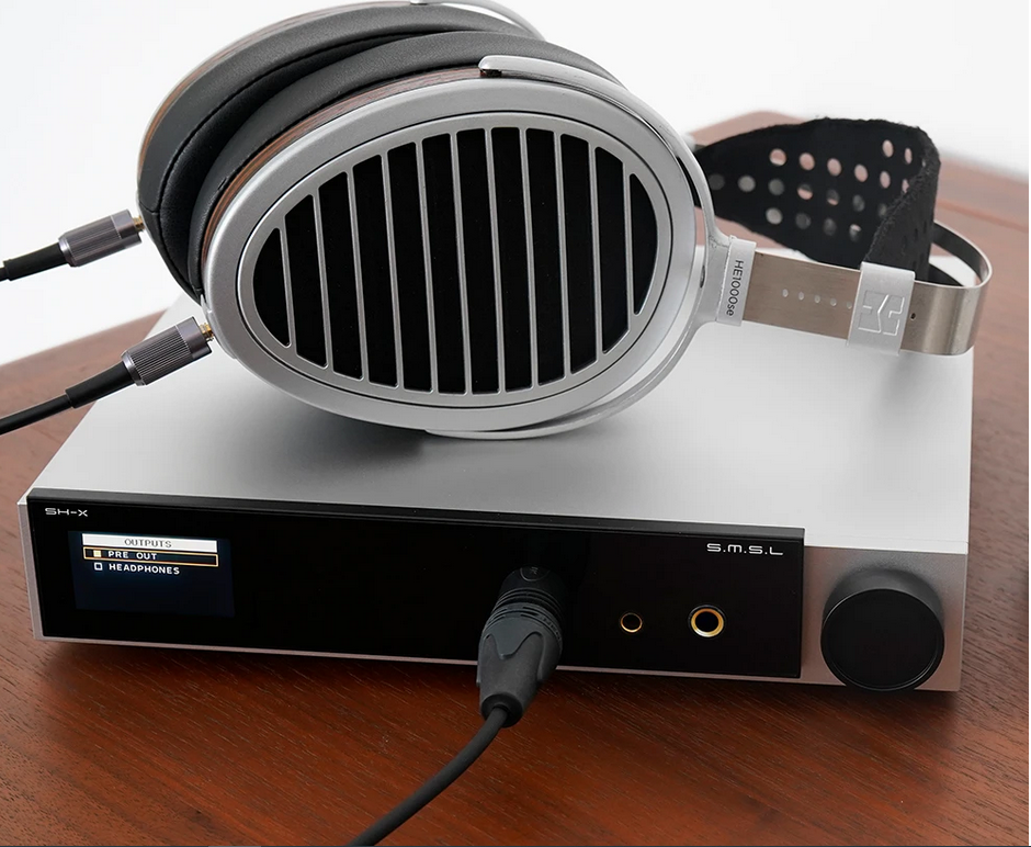 Free ship SMSL SH-X Headphone Amplifier High Output Power Three Gain Adjustment Preamplifier Output 6.35mm/4.4mm Port