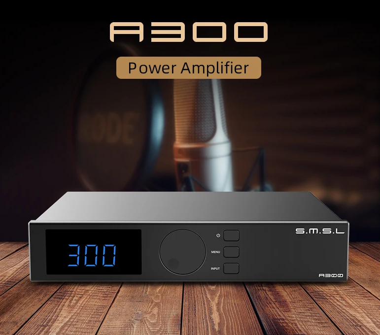 Free ship SMSL A300 Power Amplifier BTL Mode Bluetooth5.0 Remote Control Digital Amplifier