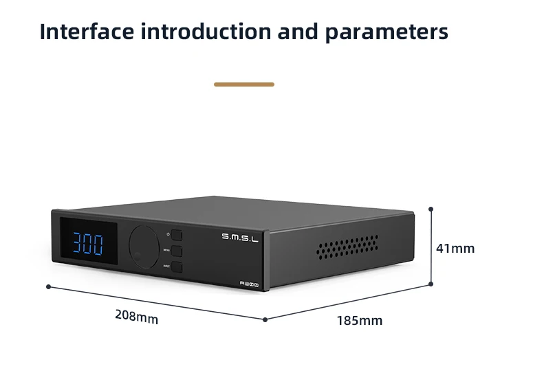 Free ship SMSL A300 Power Amplifier BTL Mode Bluetooth5.0 Remote Control Digital Amplifier