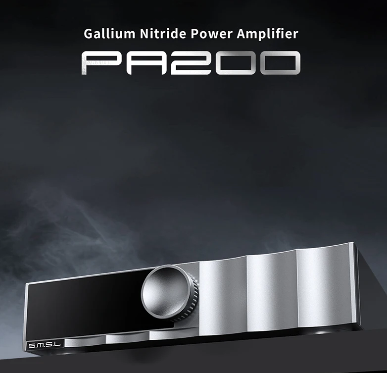 Free ship SMSL PA200 Gallium Nitride Power Amplifier XLR high power AMP HIFI Audio Grade