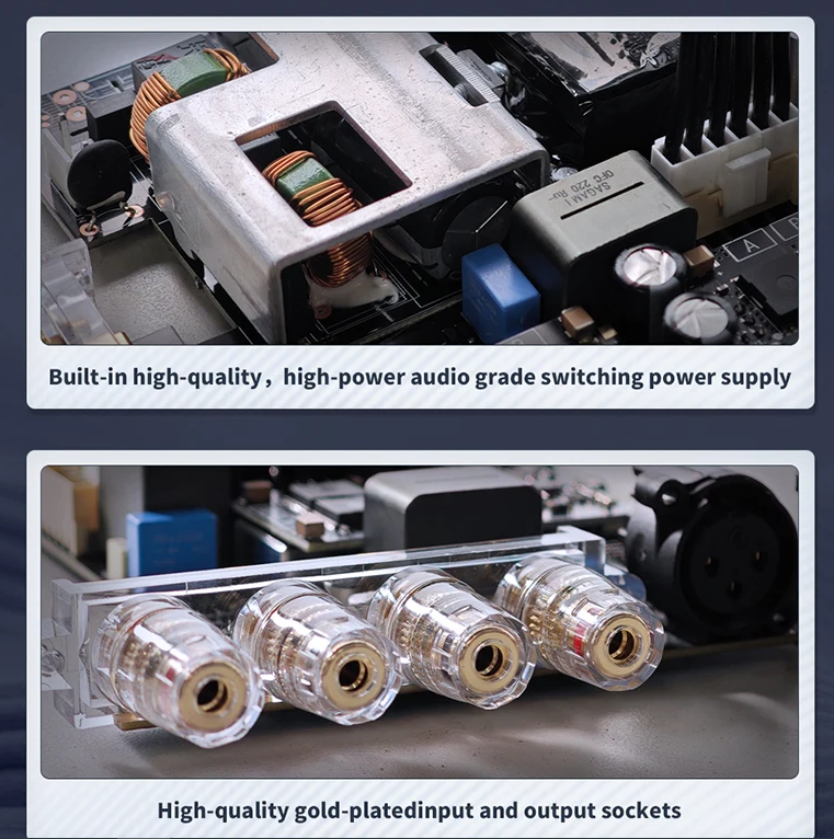 Free ship SMSL PA200 Gallium Nitride Power Amplifier XLR high power AMP HIFI Audio Grade