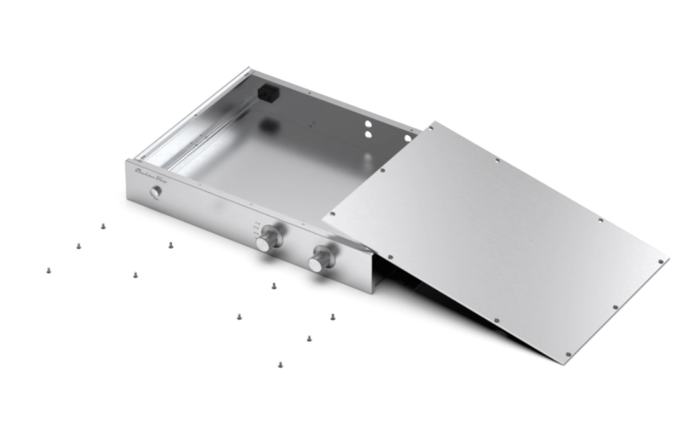 Full silver black aluminum power amplifier chassis preamplifier chassis/Enclosure/box with knob 430*70*300mm or 350mm for choose