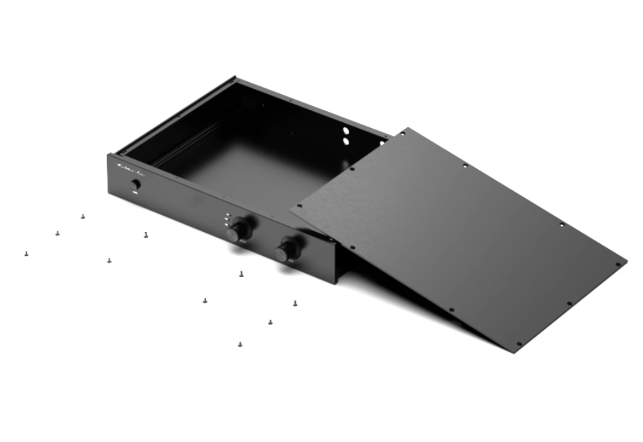 Full silver black aluminum power amplifier chassis preamplifier chassis/Enclosure/box with knob 430*70*300mm or 350mm for choose