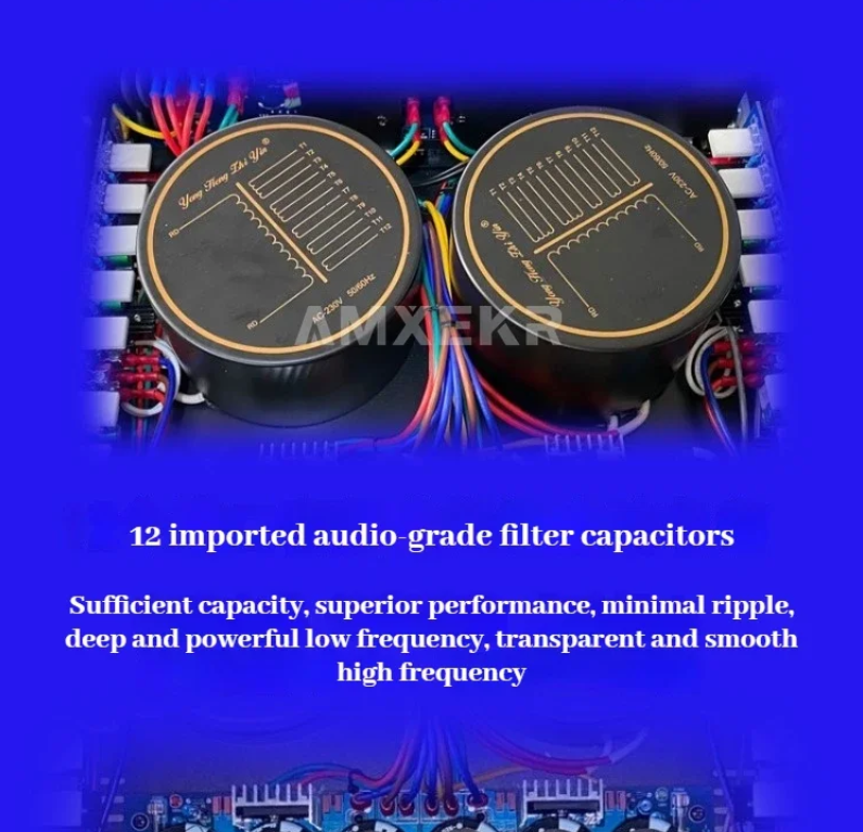 High Power Bluetooth Class A HiFi Amplifier Combiner Fully Balanced Remote Control Power Amplifier