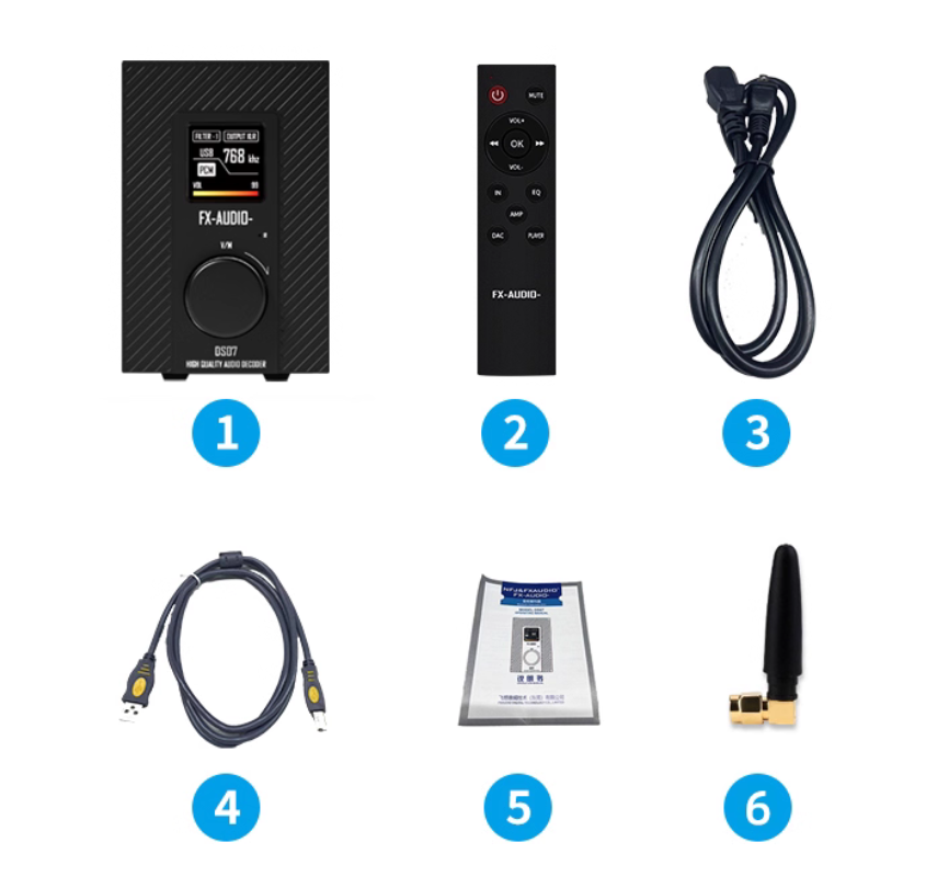 FX-AUDIO DS07 Fully Balanced Audio Decoder ES9068A+XMOS Bluetooth 5.1 QCC5125 Support for Windows/Linux/Android/Mac OSX