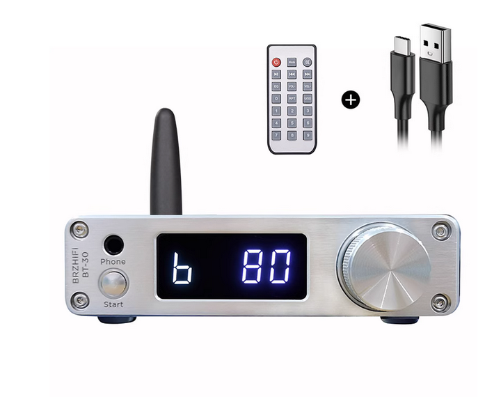 BRZHIFI BT-30 USB C DAC Bluetooth Receiver ES9038Q2M HiFi Audio Decoder Support LDAC 24Bit 96KHz And Coaxial Optical Input