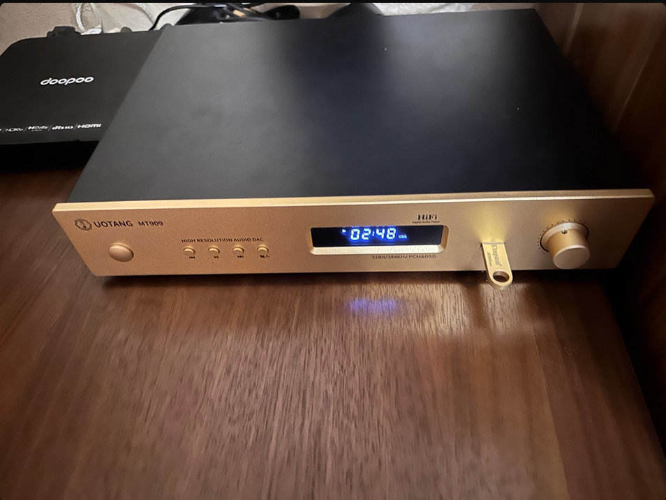 YT MT909 HiFi audio DAC Decoder Bluetooth 5.0 USB Lossless Audio Receiver DSD Digital Player support USB-PC coaxial fiber input with remote control