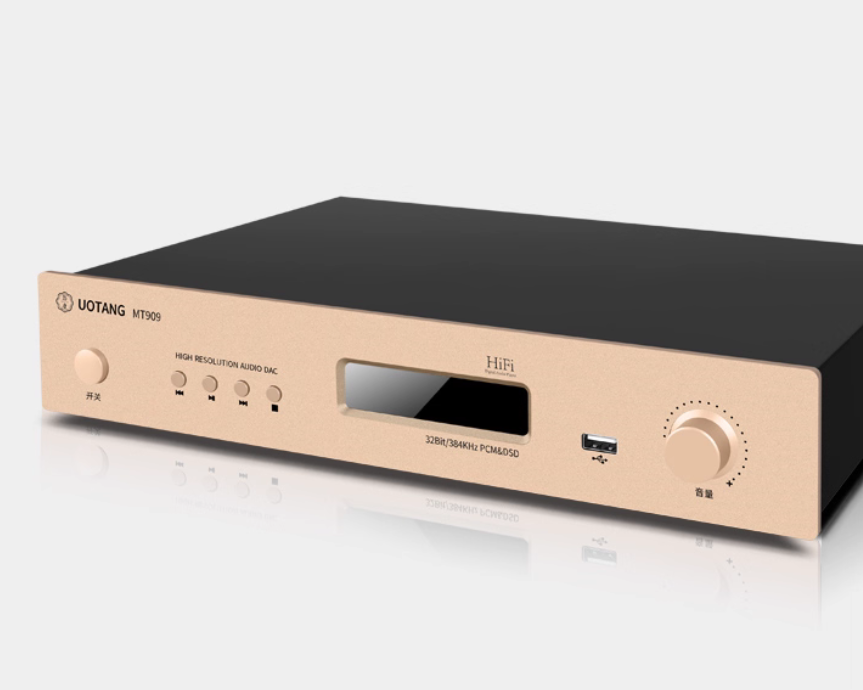 YT MT909 HiFi audio DAC Decoder Bluetooth 5.0 USB Lossless Audio Receiver DSD Digital Player support USB-PC coaxial fiber input with remote control