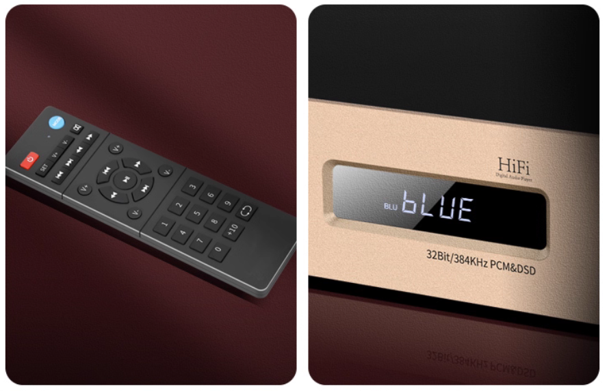 YT MT909 HiFi audio DAC Decoder Bluetooth 5.0 USB Lossless Audio Receiver DSD Digital Player support USB-PC coaxial fiber input with remote control
