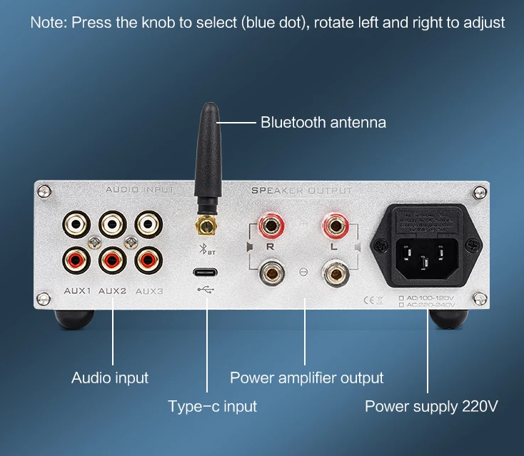 Factory Price X30z TPA3255 high power bluetooth Amplifier Hifi Sound home Amplifier BT 5.4 Full RC Audio Amplifier with remote control for Home