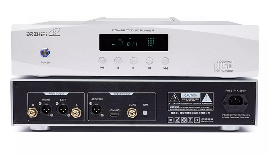 2025 Latest Version BRZHIFI CD100 Fever CD Top Push Cover Balance Output Player Decoding Digital Output